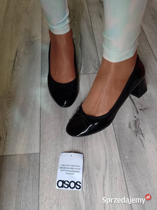 40 ASOS Design Czarne lakierowane czółenka czarny Kraków
