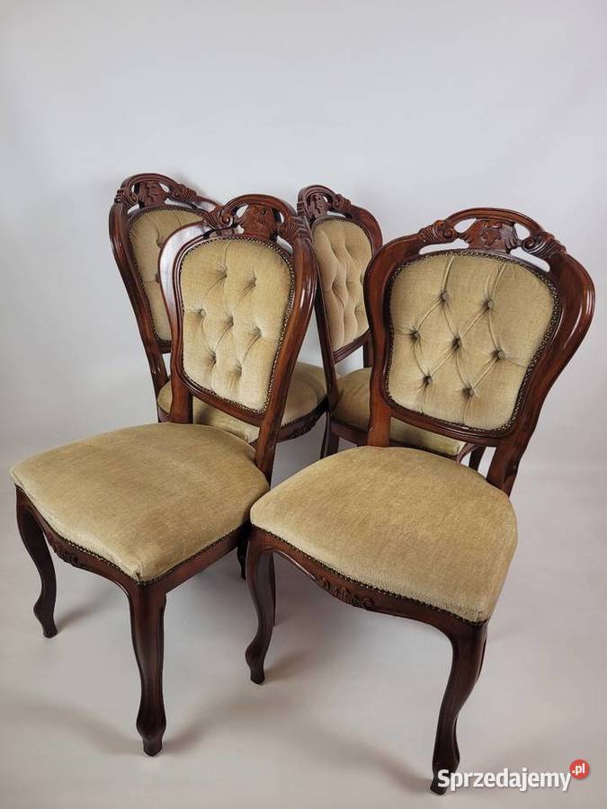 Komplet krzeseł barokowych 4 sztuki 102cm