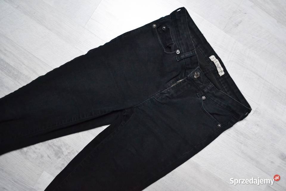 Spodnie czarne długie rurki M proste Denim Co Rozmiar 38(M) Płock