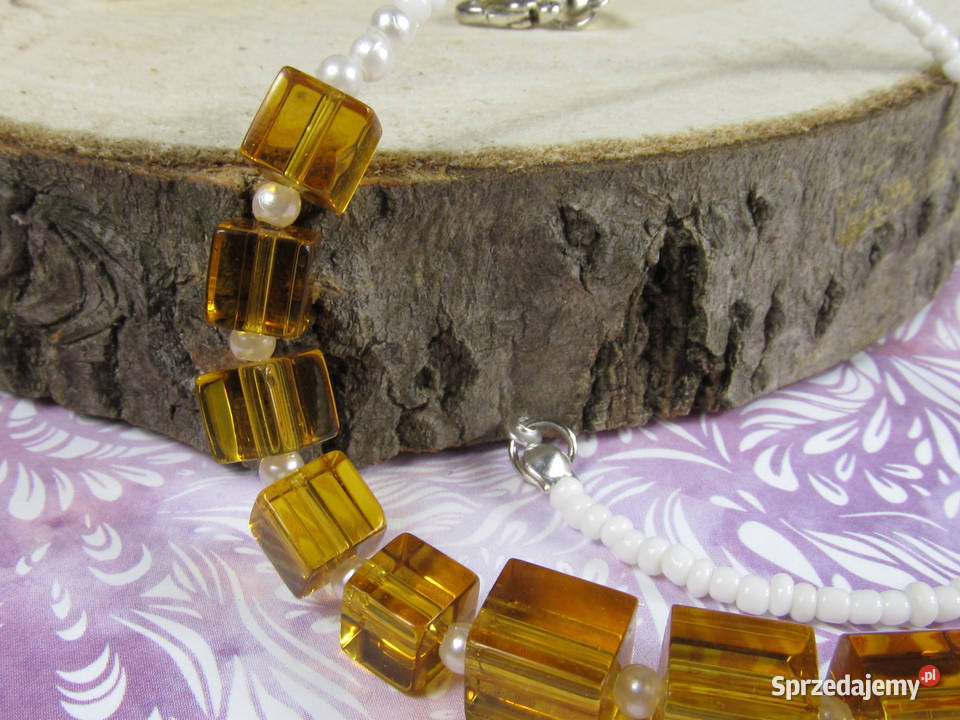 Naszyjnik bransoletka komplet zestaw bursztynowy sprzedam
