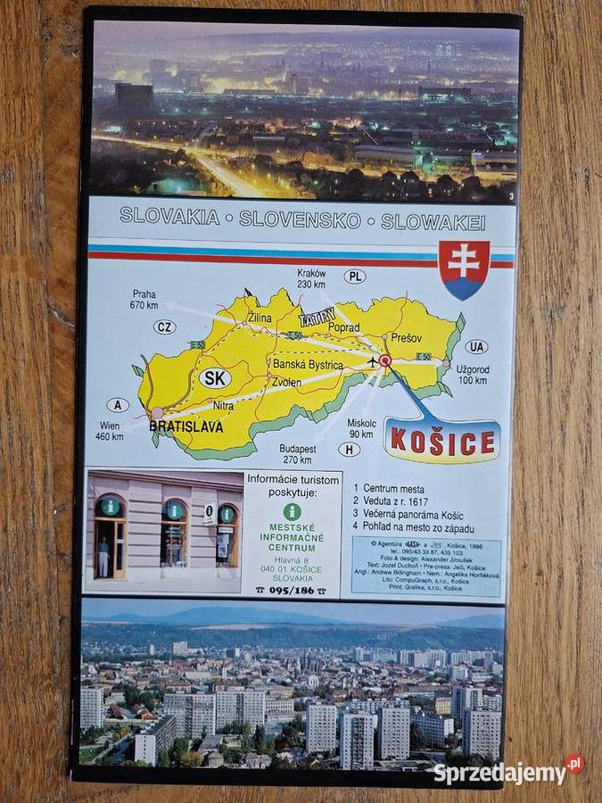 Kosice Slovensky Koszyce Słowacja mapa inf przewodnik małopolskie Kraków