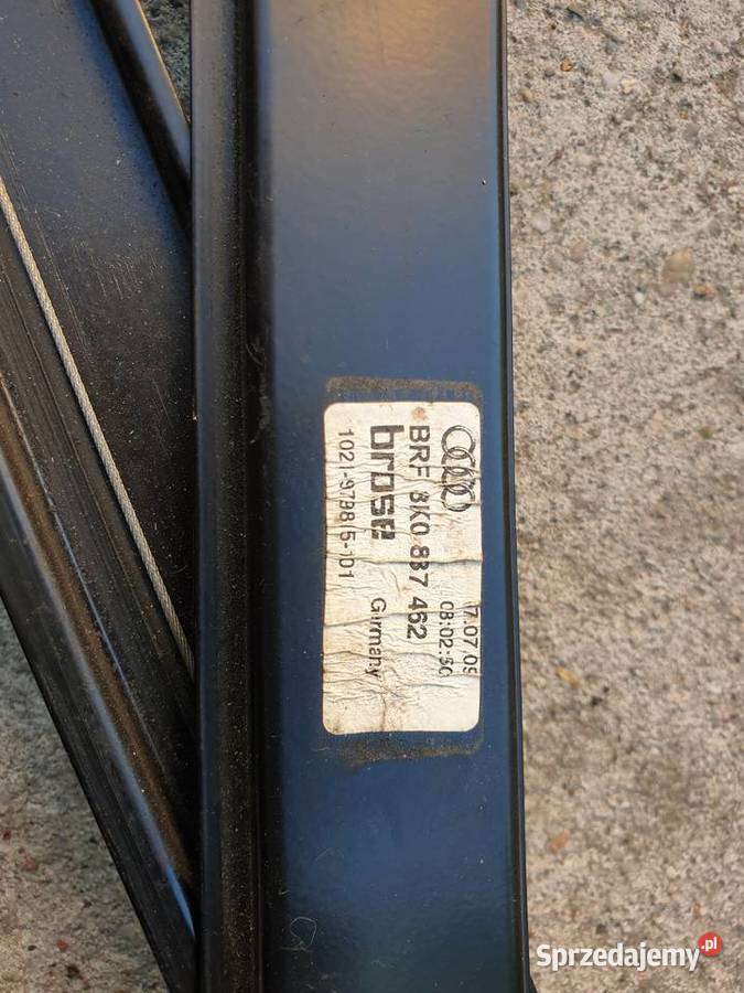 AUDI A4 B8 MECHANIZM SZYBY PRAWY PRZÓD 8K0837462 Oświęcim