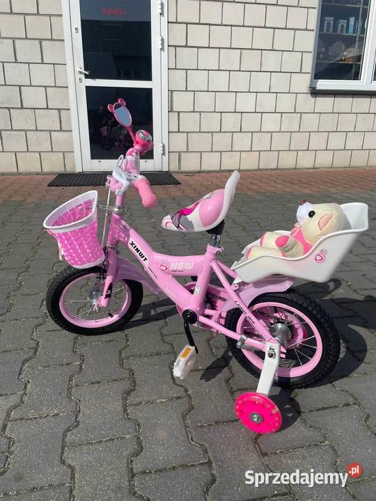329 Rower 16 różowy z misiem Zabrze