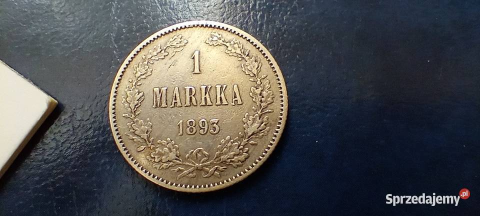 Stare monety 1 marka 1893 Finlandia srebro