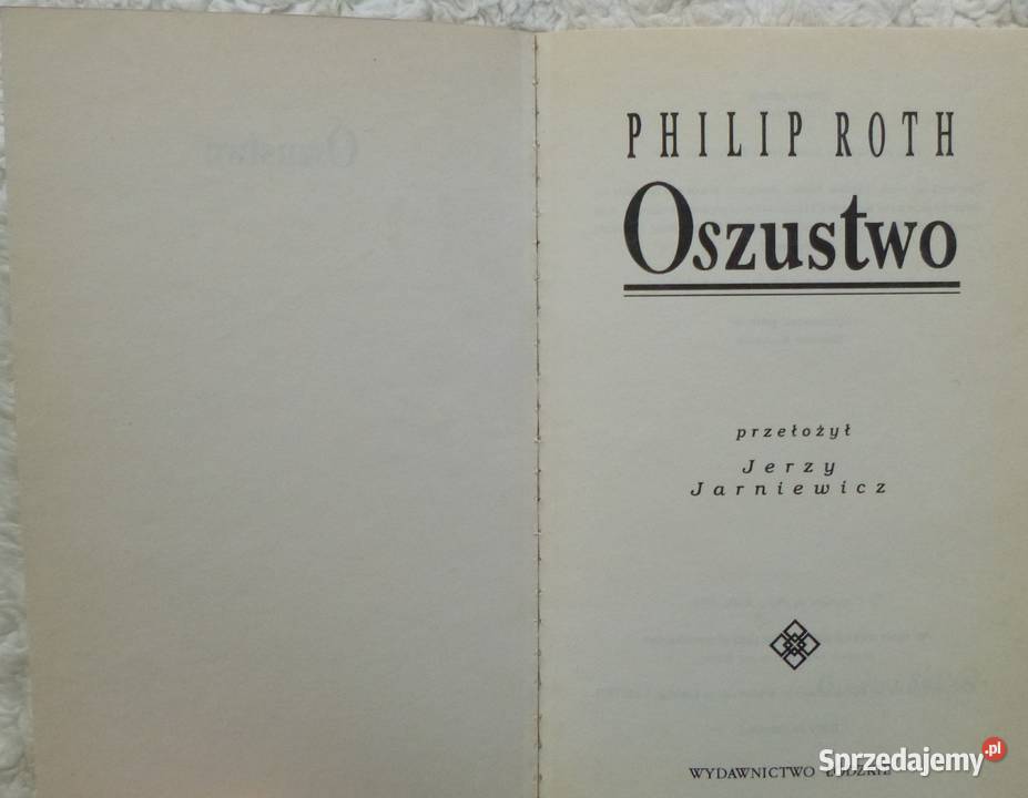 Oszustwo Philip Roth mazowieckie Warszawa
