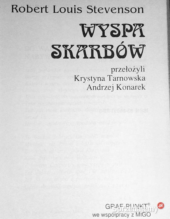 Wyspa skarbów Z opracowaniem Robert Louis lubelskie Chełm sprzedam