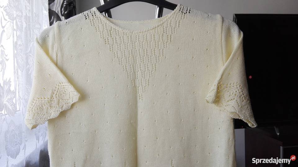 MARKS SPENCERAŻUROWA BLUZKA ECRU R 42XL