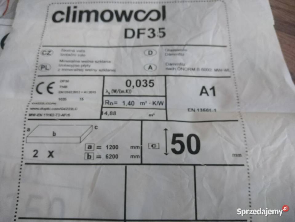 Climowool DF35 wełna 5 dwie paczki rolki Wełna Budowa Bełchatów