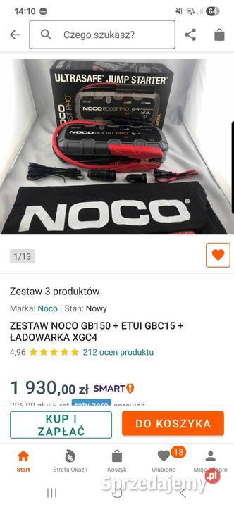 Urządzenie rozruchowe NOCO BOOST PRO GB 150