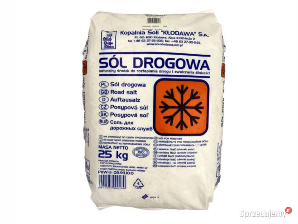 Sól drogowa KŁODAWA 25 Warszawa HURT DETAL sprzedam