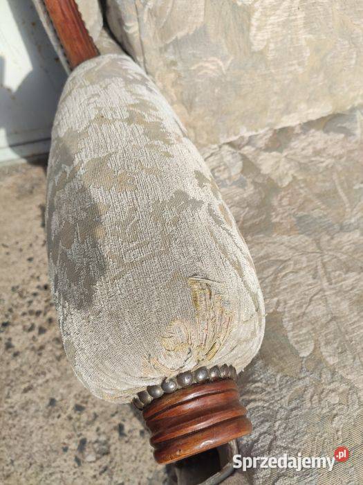 Stylowa sofa trzyosobowa ludwik orzech kanapa Sofy i kanapy Gryfice