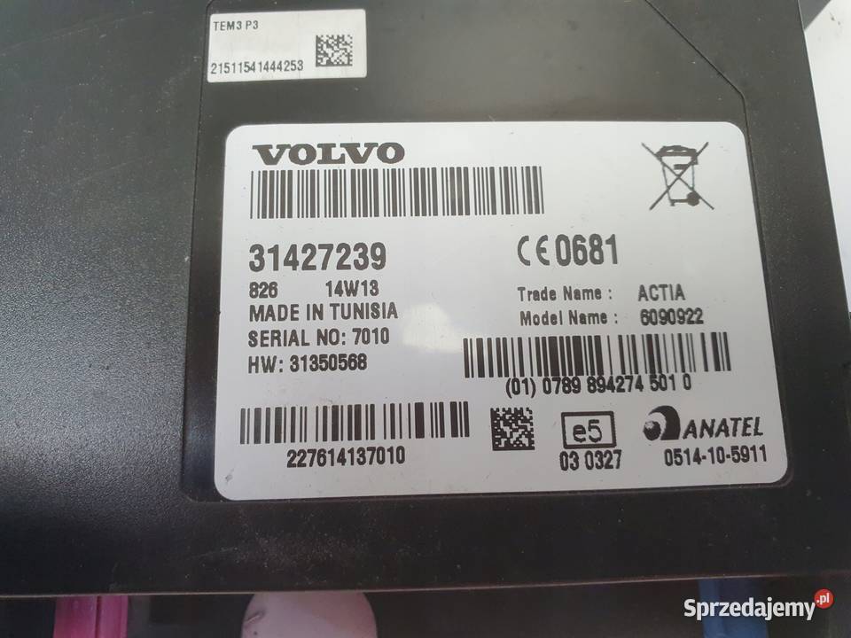 Volvo XC70 II V70 II MODUŁ STEROWNIK Komputer Chełm