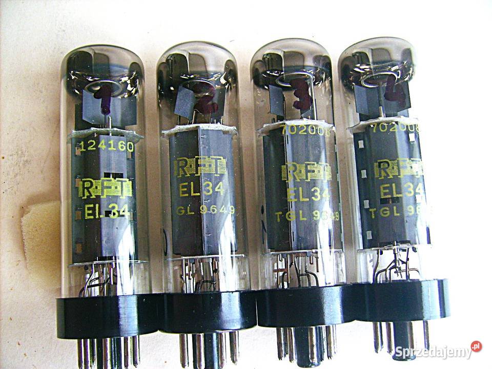 EL34 RFT KWARTET lata 60te SHORT BASE MOCNE
