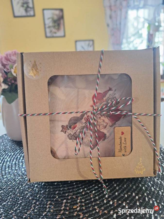 Świąteczne skrzatypodstawka z drewna Boże Narodzenie Strzyżów sprzedam