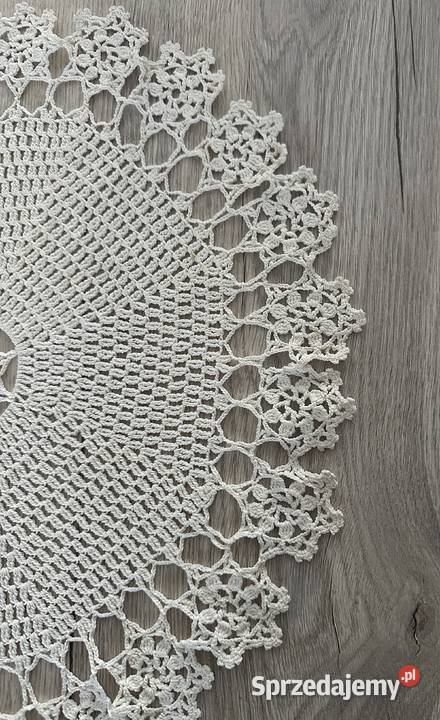 Serweta szydełko śr 45 ecri łódzkie Łódź