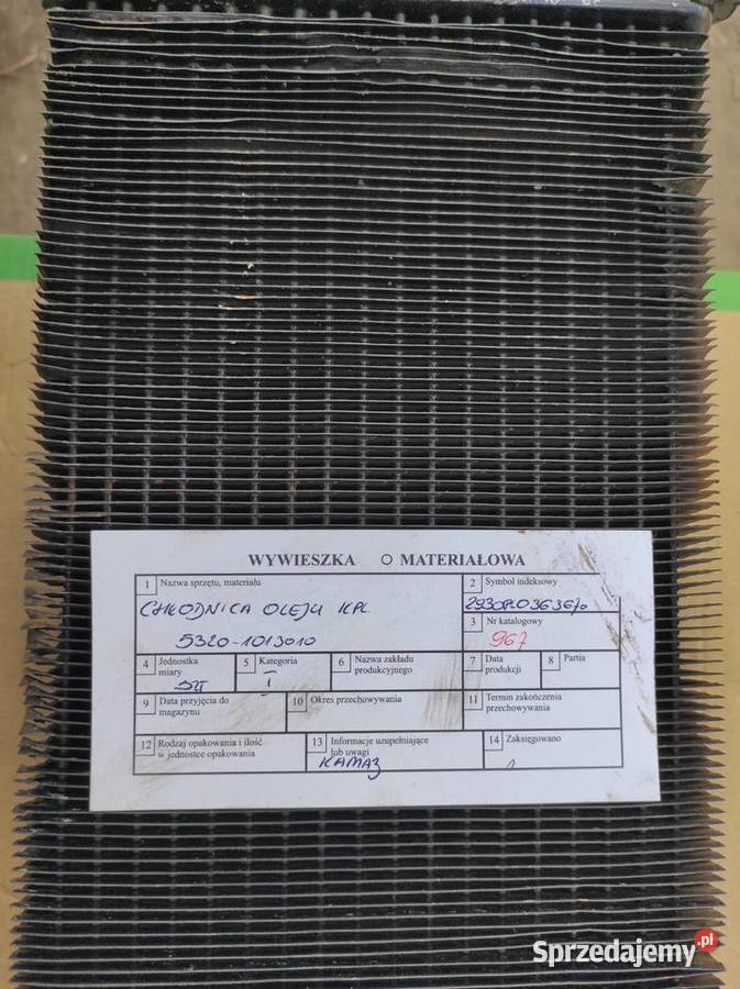 Chłodnica oleju do Kamaza Chłodnice oleju Ostrowiec Świętokrzyski