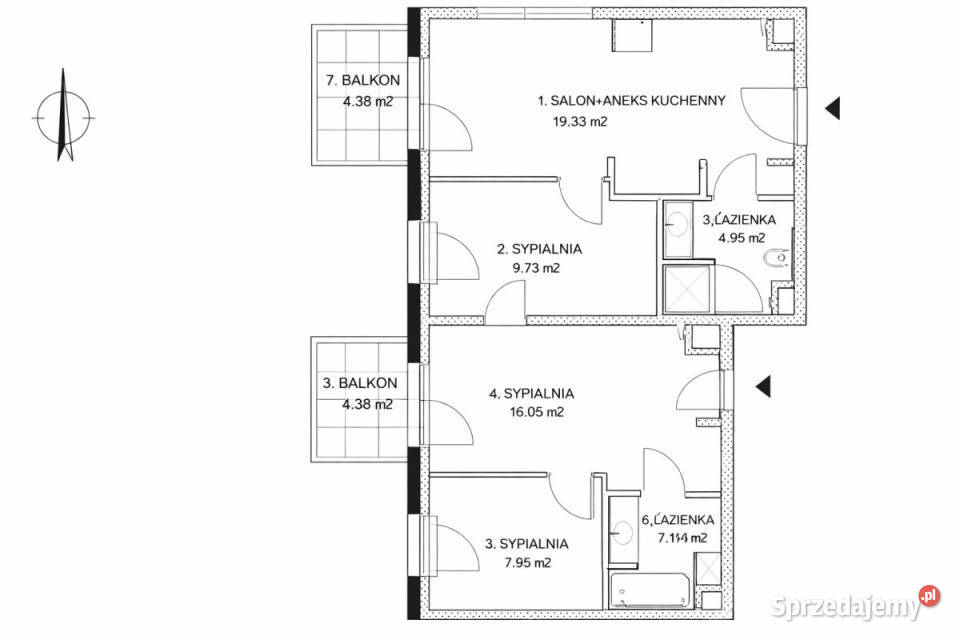 Mieszkanie 6215m2 4 pokoje Warszawa Aleja