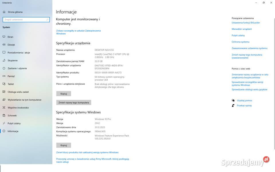 Komputer Gamingowy RGB i7 6700T gtx 1060 6GB małopolskie Kraków sprzedam