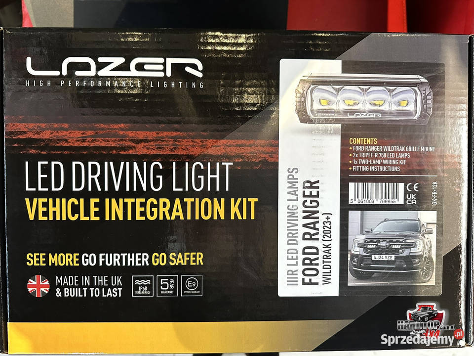 Zestaw dwóch lamp LAZER TRIPLER 750 Ford Ranger