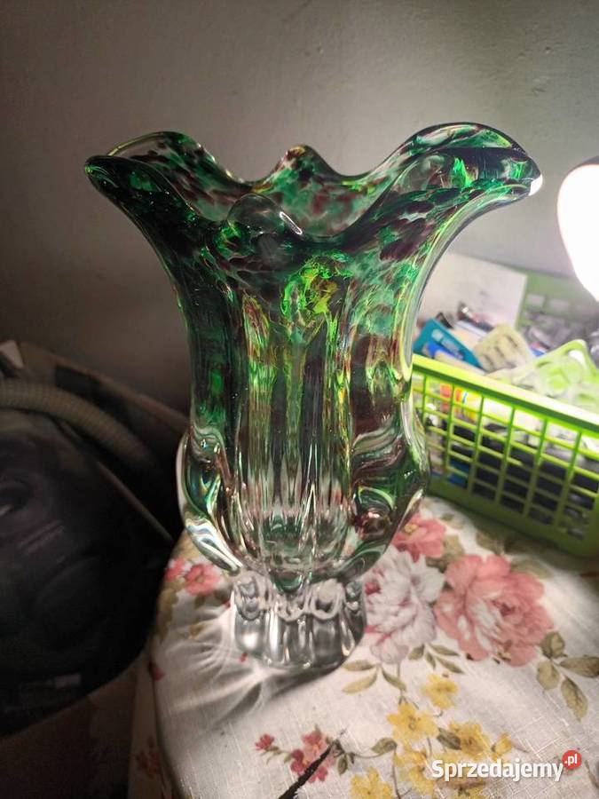 Wazon artystyczny z grubego szkła śląskie Bielsko-Biała sprzedam