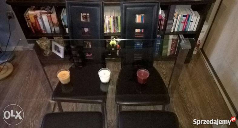 SZKLANY STÓŁ 4 6 KRZESEŁ Poznań