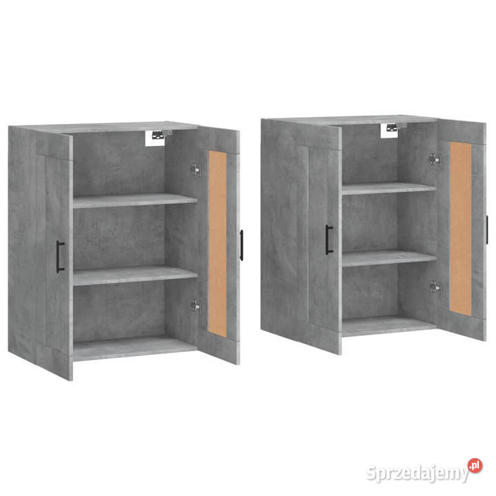 Wiszące szafki 2 szarość betonu materiał Warszawa