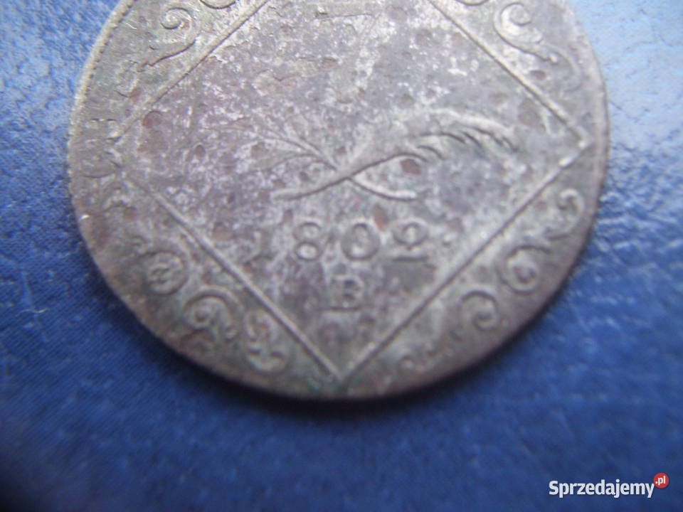 Stare monety 7 krajcarów 1802 Austria srebro Lesko