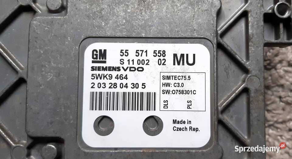 KOMPUTER STEROWNIK OPEL ZAFIRA B 16 16V Czujniki i sterowniki