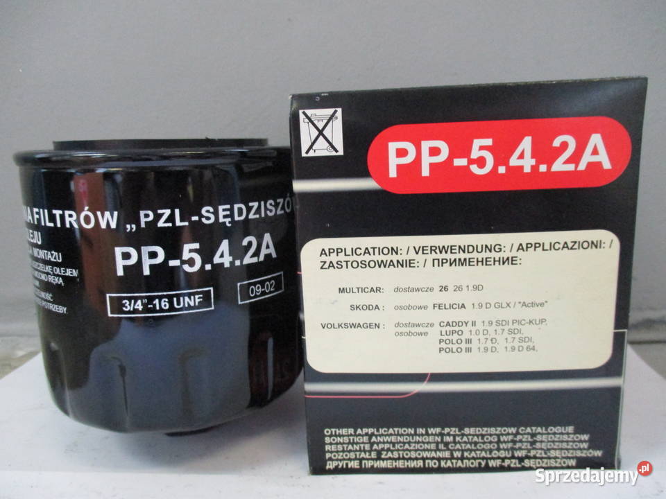 FILTR OLEJU SKODA FELCIA 19D 96VW LUPO PP542A oleju łódzkie Łódź