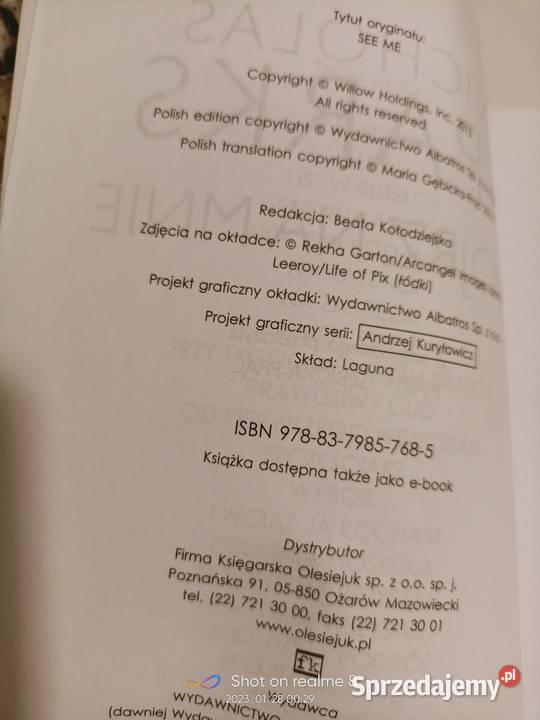 Sparks książki Spójrz na mnie księgarnia Praga Warszawa