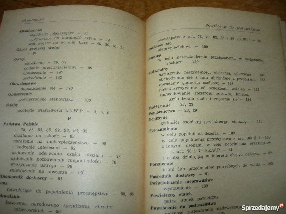 Kodeks Karny Wojska Polskiego 1957 Nowy Sącz sprzedam