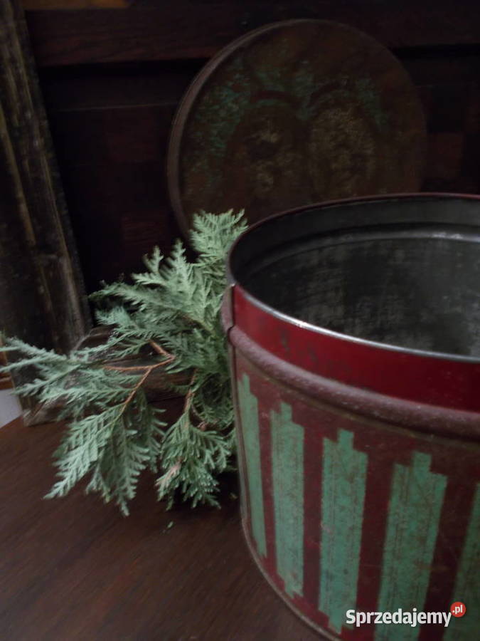 Stara Piękna Angielska Puszka Portrety Pary Szczecin