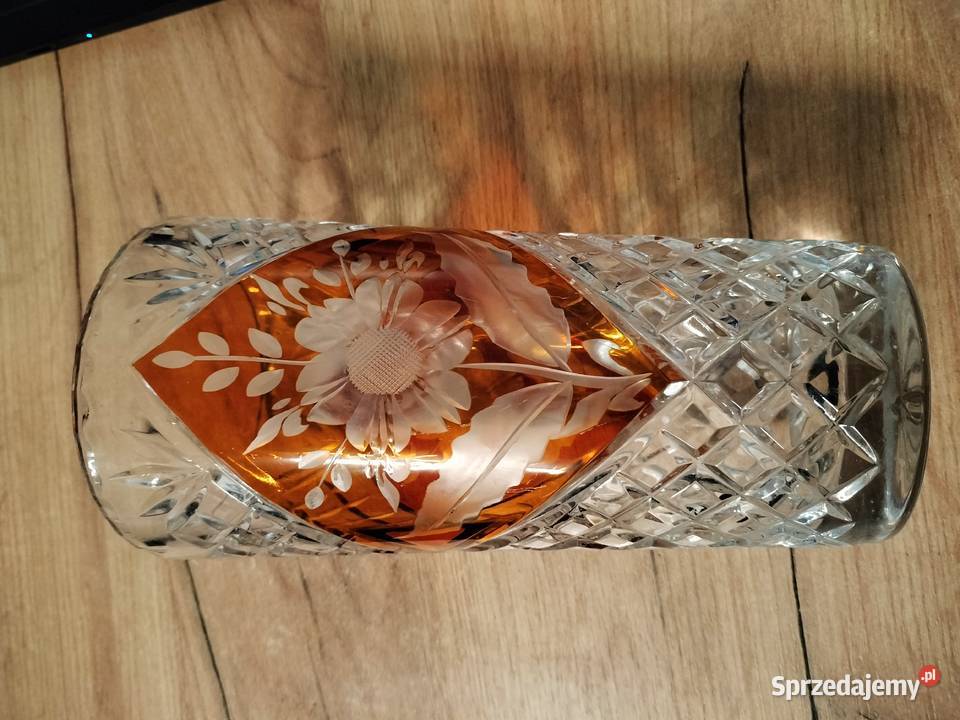 Kryształowy wazon 21 wysokość PRL Choszczno