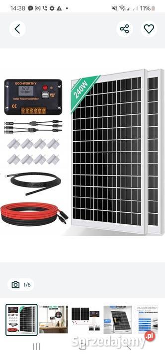 Panel słoneczny ECOWORTHY 12V 2x120W 240 mazowieckie Warka