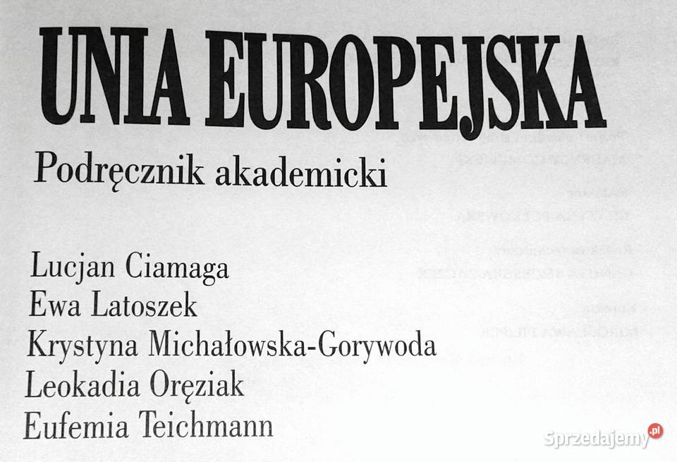 Unia Europejska Podręcznik akademicki Lucjan