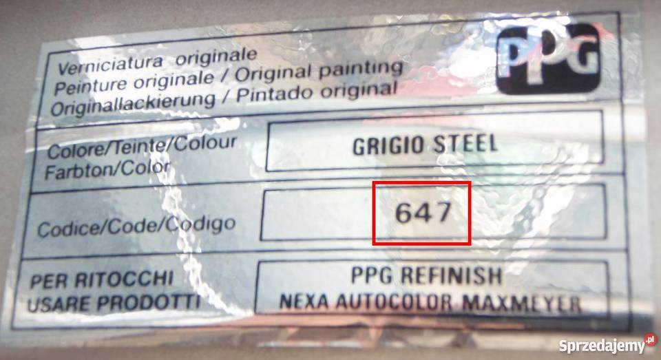 Fiat Panda 11 2004r kolor 647 NA CZĘŚCI Pozostałe Piotrków Trybunalski
