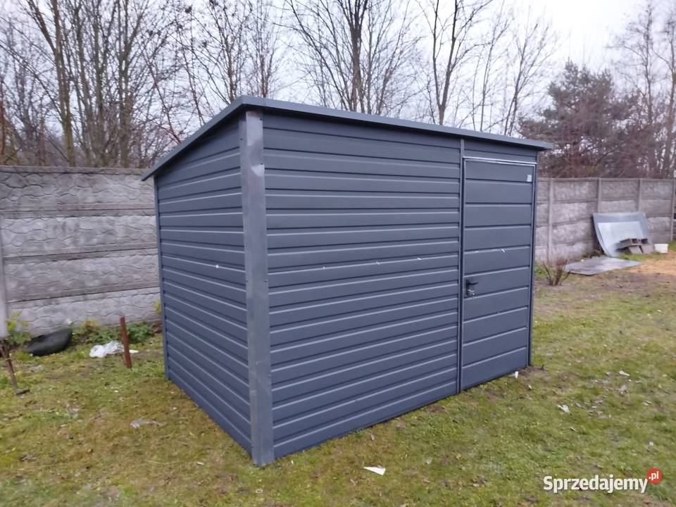 Garaż Blaszany Grafitowy do ogrodu na działkę  Rypin sprzedam
