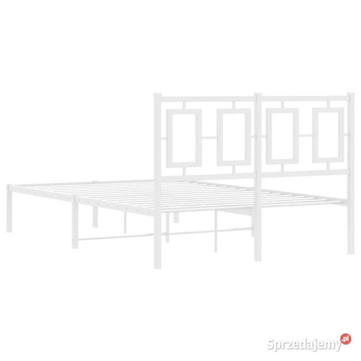 Łóżko Metalowe Białe Rama Łóżka Ze Stelażem 125cm Warszawa sprzedam