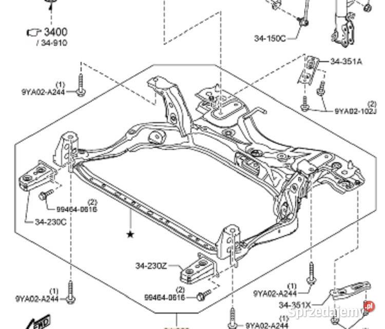 MAZDA 2 DJ DL LIFT WÓZEK SANKI ZAWIESZENIE PRZÓD Luboń