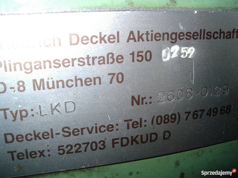 Szlifierka koordynacyjna DECKEL LKD Koszalin