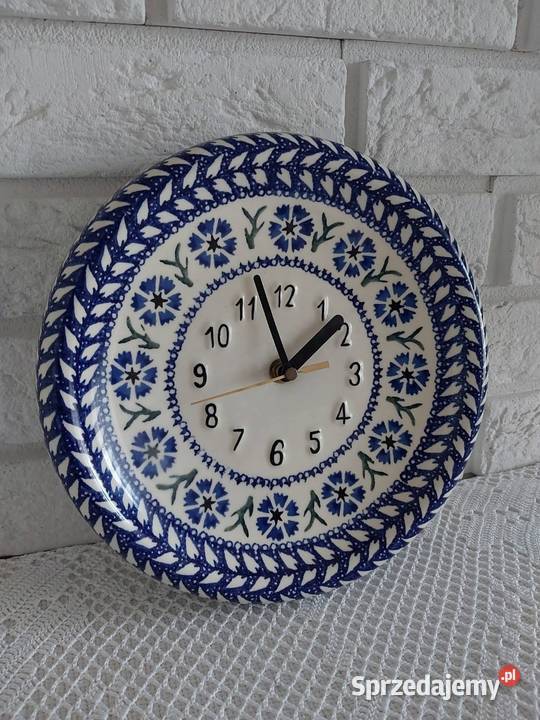Bolesławiec Wiza ceramiczny zegar ścienny Zielona Góra