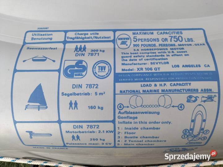 Ponton Sevylor XR100GT 3 osoby 300 Leszno