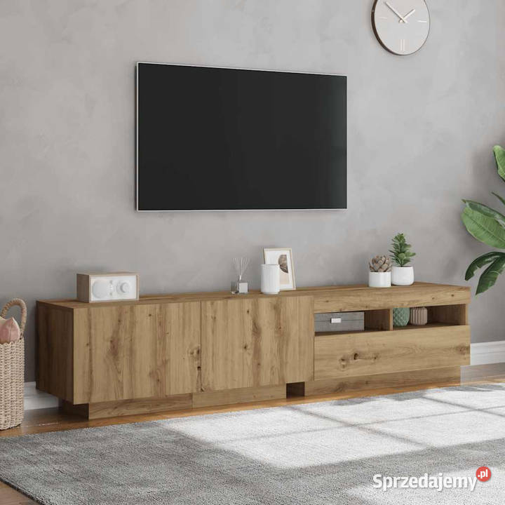 Szafka pod TV z oświetleniem LED dąb artisan Warszawa sprzedam