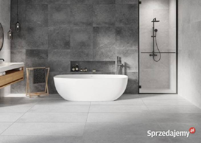 Twardy szary gres beton 60x60 antypoślizgowość Łask