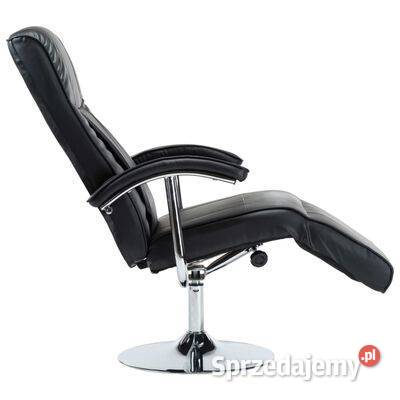 vidaXL Fotel telewizyjny czarny sztuczna Warszawa