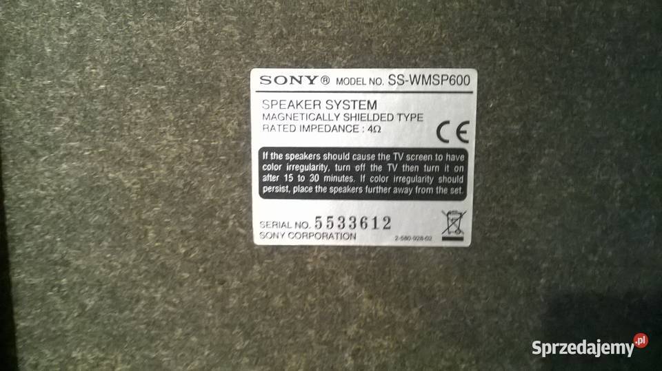 Kino domowe SONY 51 z odtwarzaczem DVD Zabierzów
