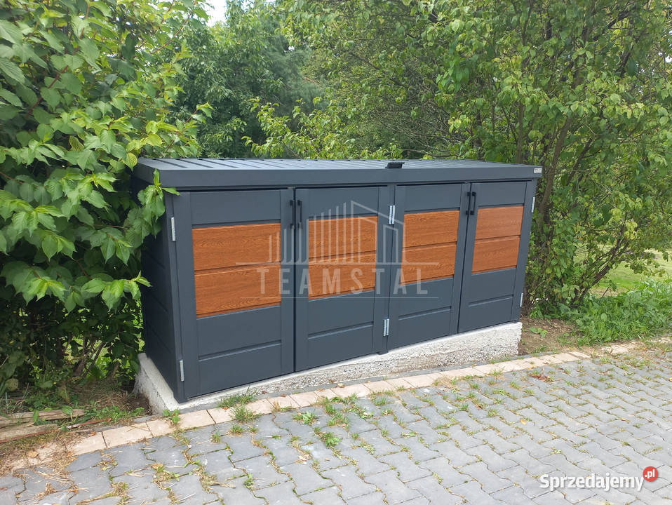 Zabudowa koszy na śmieci 235x65x110 4x120L pomorskie Tczew