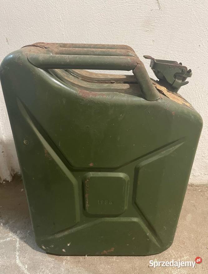 Zabytkowy kanister zbiornik na paliwo 20L H Nowy Sącz