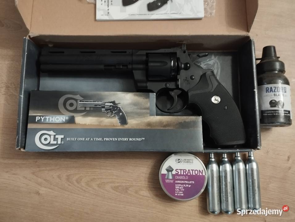 Wiatrówka Rewolwer COLT PYTHON 6 BLACK Józefosław