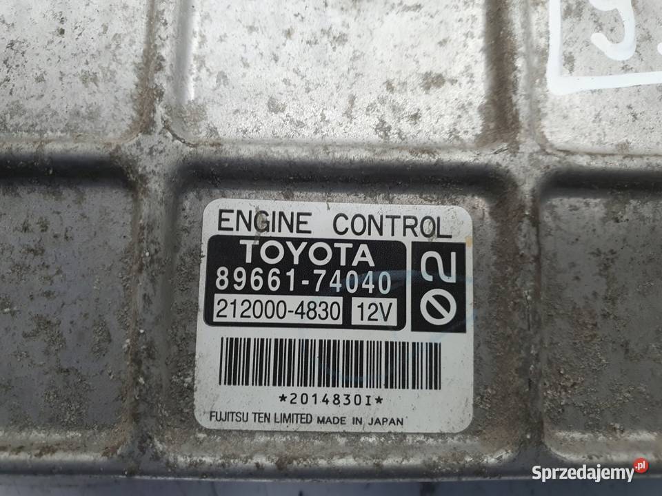 Toyota IQ 10 VVTi STEROWNIK SILNIKA komputer Komputery Janów